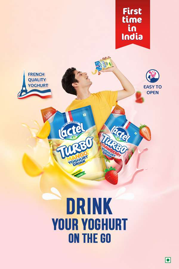 Lactel Turbo-Strawberry & Mango Yoghurt Drink