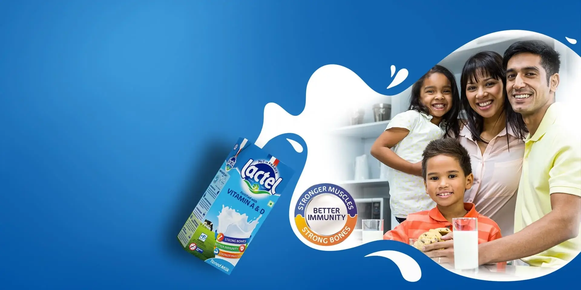 Family with Lactel Milk